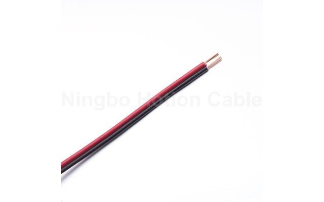 Black and Red Flat Speaker Cable