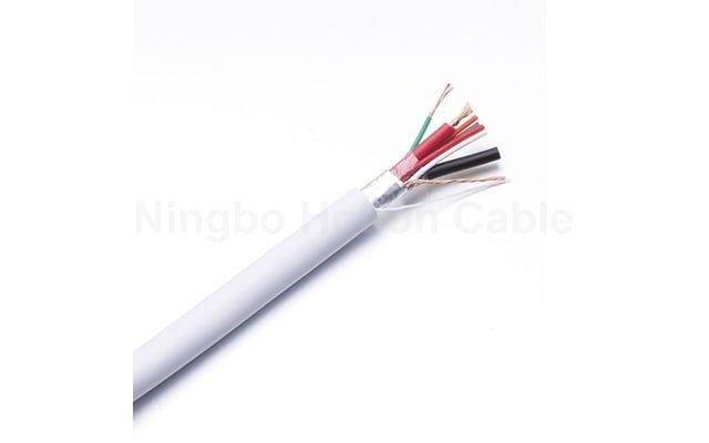 White 2+6 Core Stranded Shielded Security Alarm Cable
