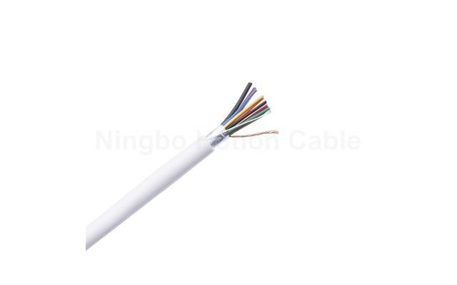 White 2+8 Core Stranded Shielded Security Alarm Cable