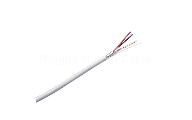 White 2 Core Stranded Shielded Security Alarm Cable