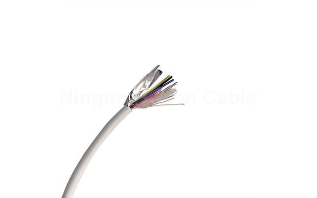 White 4 Core Stranded Shielded Security Alarm Cable