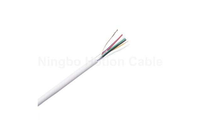 White 6 Core Stranded Shielded Security Alarm Cable